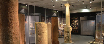 Hier wäre das Bild eines Ausstellungselementes eines römischen Museums zu sehen.