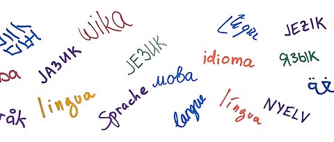 Begriff 'Sprache' in verschiedenen Sprachen