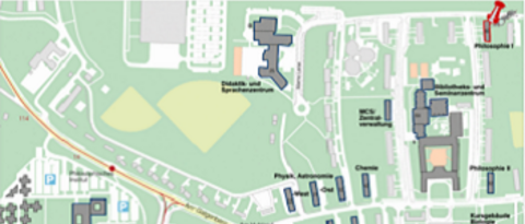 Lageplan des Campus Hubland Nord 