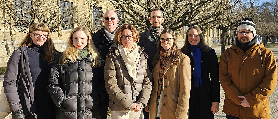 Das Projektteam, von links nach rechts: Anna Kontriner, Maria Janosch, Rene Pfeilschifter, Barbara Schmitz, Jan R. Stenger, Isabel Virgolini, Sandra Erker und René Walter.