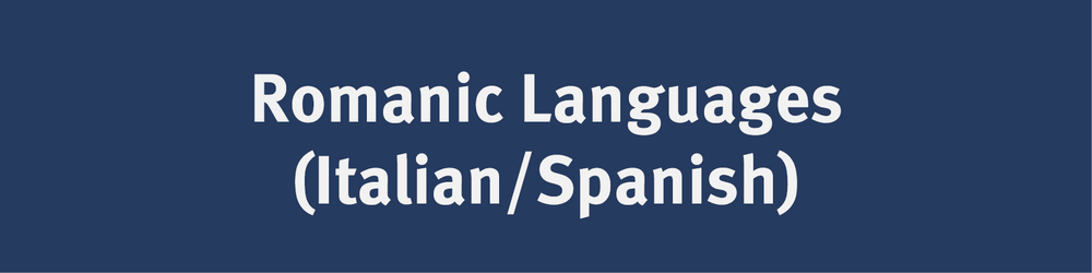 Romanic Languages (Italien/Spanish)