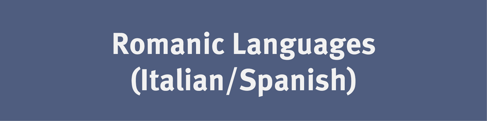 Romanic Languages (Italian/Spanish)